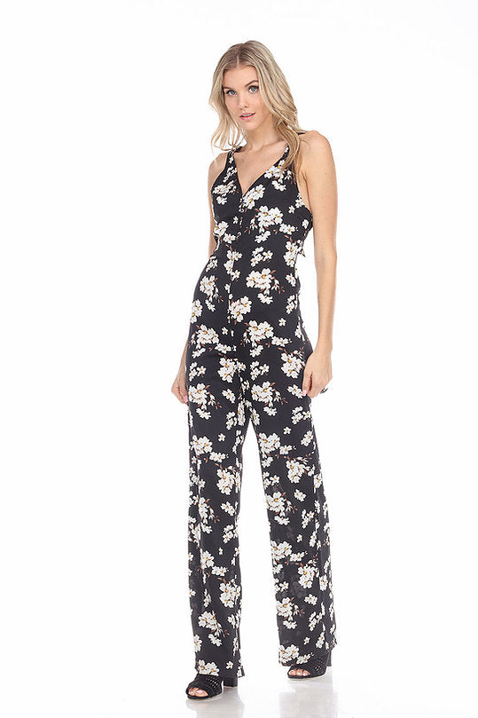 Emma's Fitted Floral Jumpsuit