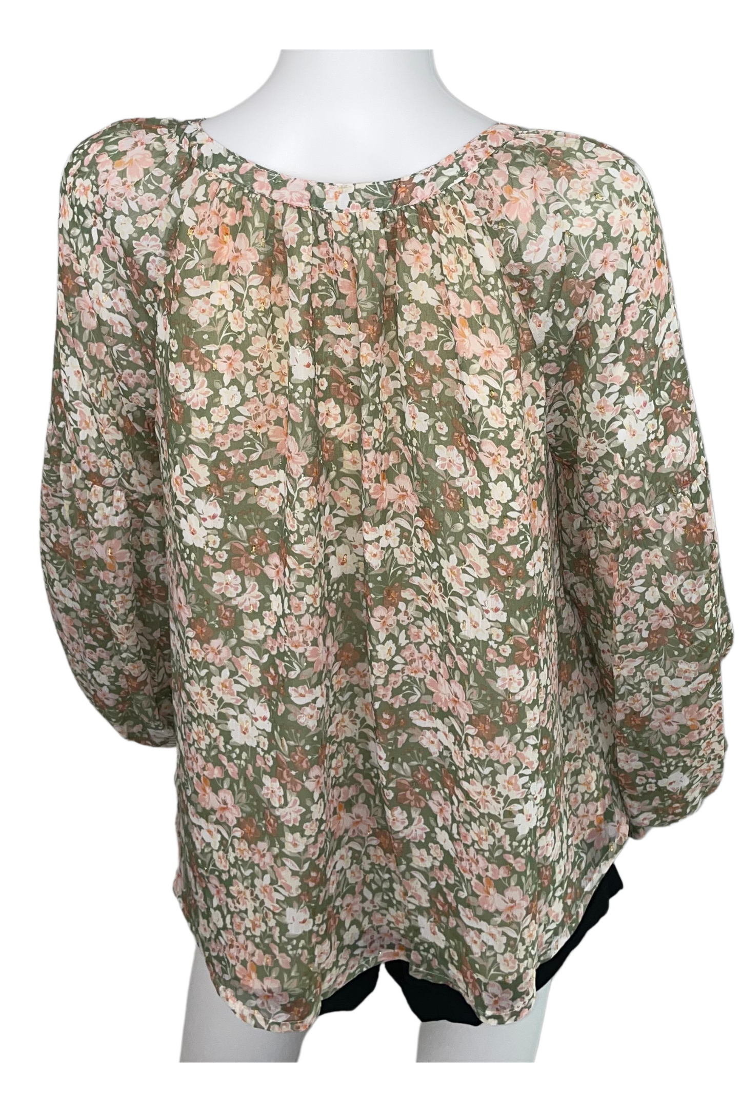 Lillie's Olive Floral Top