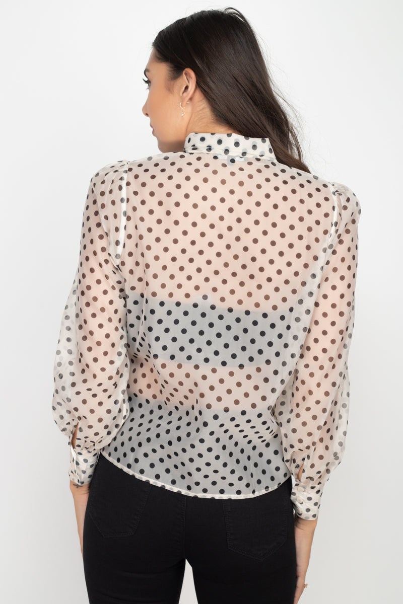 Laura's Timeless Dot Print Top